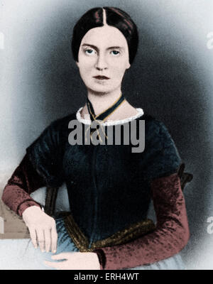 Emily Elizabeth Dickinson c. 1846, amerikanischer Dichter. 10. Dezember 1830 – Mai 15. 1886. Farbausführung Version. Stockfoto