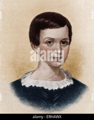 Emily Dickinson - c. 1924. Amerikanischer Dichter: 10. Dezember 1830 – 15. Mai 1886. Farbausführung Version. Stockfoto