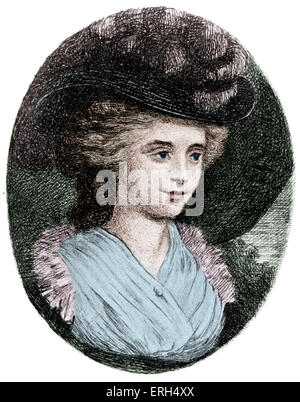 Frances Burney - Schriftsteller, Chronist und Dramatiker, 13. Juni 1752 – 6. Januar 1840. Auch bekannt als Fanny Burney und Madame Stockfoto