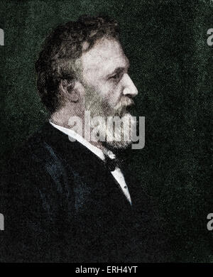 Robert Browning: Englischer Dichter und Dramatiker: 7. Mai 1812 – 12 Dezember 1889.  Nach dem Porträt von George Frederic Watts. Stockfoto