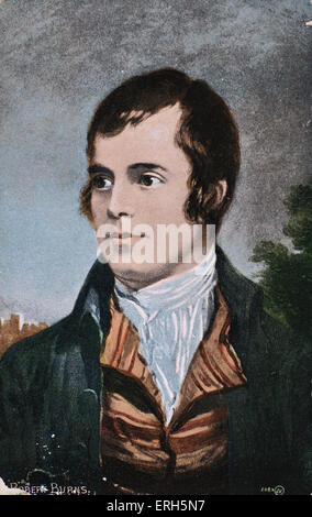 Robert Burns - Porträt der schottische Dichter und Lyriker. RB: 25. Januar 1759 - 21. Juli 1796. Stockfoto