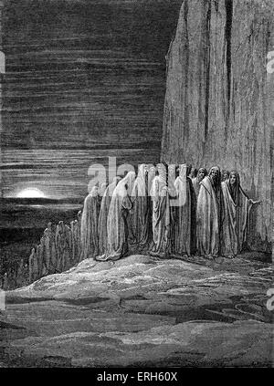 Dantes Fegefeuer, Teil seiner göttlichen Komödie. Illustration von Gustave Doré. Bildunterschrift: "aber nicht langen Schlummer würde; für plötzlich ein Stockfoto