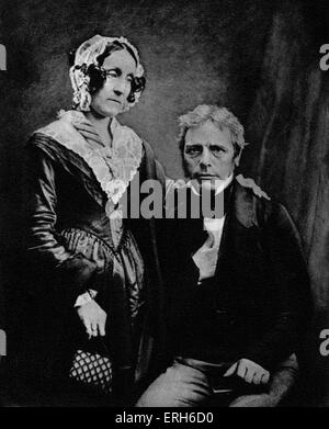 Michael Faraday mit seiner Frau aus einer Daguerreotypie englische Wissenschaftler Strom. Stockfoto