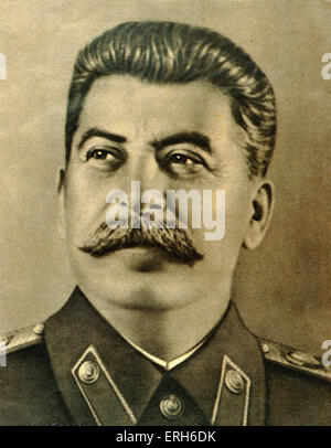 Joseph Stalin-Porträt. Sowjetische und russische Herrscher, Führer, Diktator.  1879 - 1953. Schostakowitsch & Prokofjew verknüpfen. Russland. Stockfoto