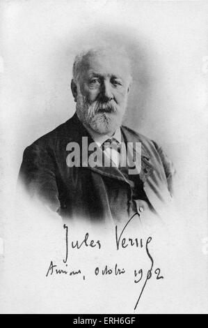 Jules Verne - Porträt. Amiens, Frankreich, Oktober 1902.  Französischer Schriftsteller, 1828-1905.  Autor von 'Around the World in 80 Days", Stockfoto