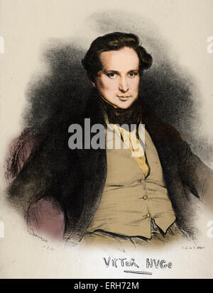 HUGO, Victor. Französischer Dichter und Schriftsteller, romancier, (1802-1885) Stockfoto