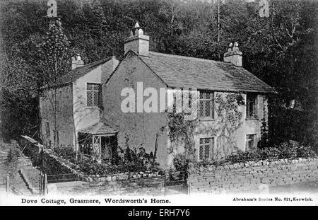 Wordsworthss Haus am Dove Cottage in Grasmere, Lake District. England. Dichter der englischen Romantik 7. April 1770 – 23 April Stockfoto