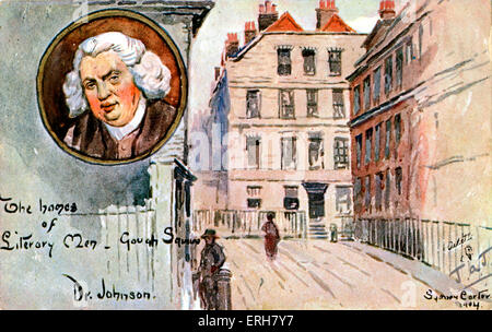 Dr. Samuel Johnson Haus in Gough Square in London durch Sydney Carter 1904.  Englischer Autor und Essayist: 18. September 1709 - 13 Stockfoto