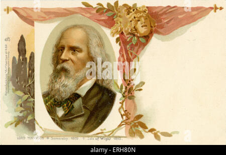 Lord Tennyson - Porträt. Alfred Tennyson, 1. Baron Tennyson, britischer Dichter und Großbritanniens Poet Laureate (1850 bis Tod): 6 August Stockfoto