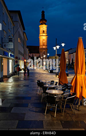 Turm der Wallfahrtskirche des Heiligen Grabes, Maria Himmelfahrt, Deggendorf, Niederbayern, Deutschland, Europa. Stockfoto