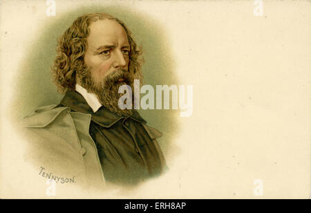 Lord Tennyson - Porträt. Alfred Tennyson, 1. Baron Tennyson, britischer Dichter und Großbritanniens Poet Laureate (1850 bis Tod): 6 August Stockfoto