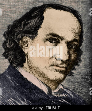 Porträt von Charles Baudelaire. Französische Dichter 1821-1867. Stockfoto