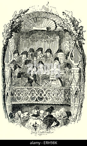 Skizzen von Boz: Illustrative jeden Tag Leben und Alltagsmenschen von Charles Dickens. Szene: "Vauxhall Gardens by Day". Stockfoto