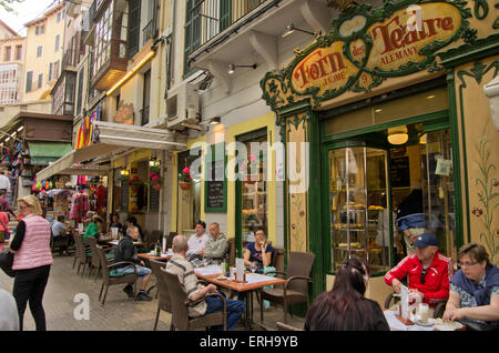 Palma Mallorca Forn des Teatre Bäckerei und café Stockfoto