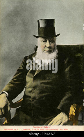 Paul Kruger (1825-1904). Krüger war der Präsident von Transvaal zwischen 1883-1900, und kam zum Ruhm als das Gesicht von Transvaal Stockfoto