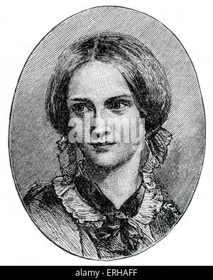 Charlotte Bronte (21. April 1816 – 31. März 1855). Englischer Schriftsteller und Dichter, und der älteste der drei Schwestern Brontë. Stockfoto