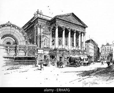 Covent Garden Theatre, jetzt dem Royal Opera House entfernt. Illustration von Holland Tringham, viktorianischen Künstlers und Illustrators (10 Stockfoto