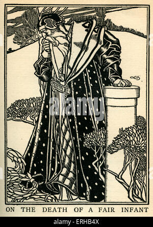 Nach dem Tod von einem fairen Säugling sterben eines Husten, von John Milton (1608-1674). Veröffentlicht in Gedichte von 1645, Bildunterschrift lautet: "auf der Stockfoto
