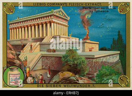 Der Tempel der Artemis/Tempel der Diana (Deutsch: Der Tempel der Diana Zu Ephesos). Eines der sieben Weltwunder der Antike Stockfoto