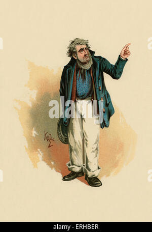 David Copperfield von Charles Dickens (1850). Illustration von Herr Peggotty. Bildunterschrift lautet: "Ich bin ein gehen, meine Nichte durch suchen Stockfoto