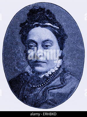 Christina Georgina Rossetti (5. Dezember 1830 – 29. Dezember 1894). 19. Jahrhundert englischer Dichter der Präraffaeliten beteiligt Stockfoto