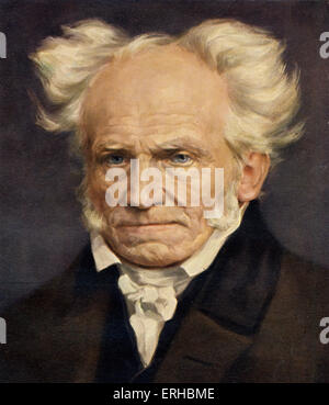 Arthur SCHOPENHAUER - deutscher Philosoph, 22. Februar 1788 - 21. September 1860 - Wagner war beeinflusst von seiner Philosophie Stockfoto