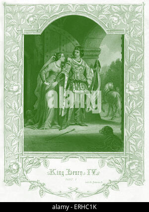 König Heinrich IV (Teil I) von William Shakespeare. Akt II Szene 3. Bildunterschrift lautet "Hotspur und Lady Percy".  Gravur. Englischer Dichter Stockfoto