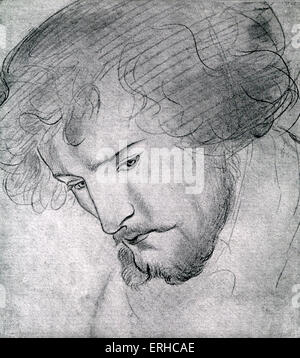 William Morris, nach dem Porträt von Dante Gabriel Rossetti. Studie für "König David" in das Altarbild in Llandaff Cathedral Stockfoto