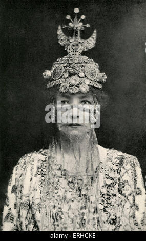 Sarah Bernhardt in der Titelrolle von Sardouss Theodora Premiere auf das Théatre De La Porte Saint-Martin-Libretto von Stockfoto