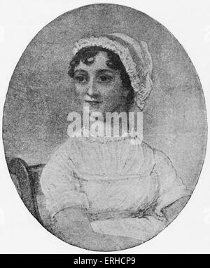 Jane Austen als Mädchen. Englischer Schriftsteller, 16. Dezember 1775 – 18. Juli 1817. Stockfoto