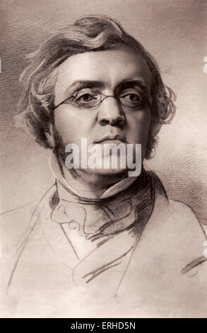 William Makepeace Thackeray - englischer Schriftsteller, geboren in Indien. 1811-1863. Autor von Vanity Fair und andere populäre Romane. Stockfoto