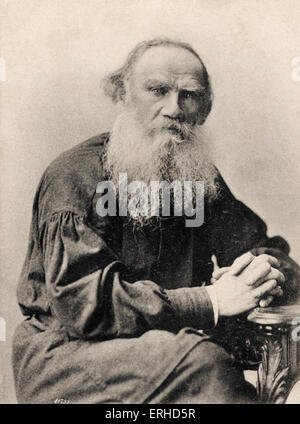 Leo Tolstoy - Porträt der russische Schriftsteller, ästhetische Philosoph, Moralist und mystische 1828-1910 Stockfoto