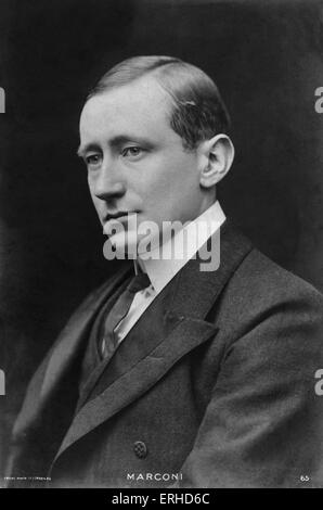 Guglielmo Marconi - Porträt - Erfinder des ersten System der drahtlosen Telegraphie - Grundlage für das Telefon.  Italienischer Erfinder 25 Stockfoto