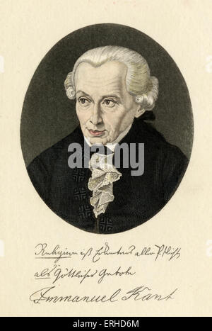Immanuel Kant - preußischer Philosoph, 22. April 1724 - 12. Februar 1804. Stockfoto