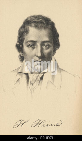 Heinrich Heine. Deutscher Dichter, Schriftsteller, 1797-1856. Stockfoto