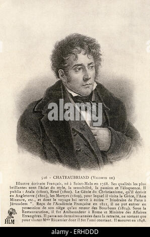 Viscount Chateaubriand, französischer Schriftsteller, 1768-1848. Stockfoto