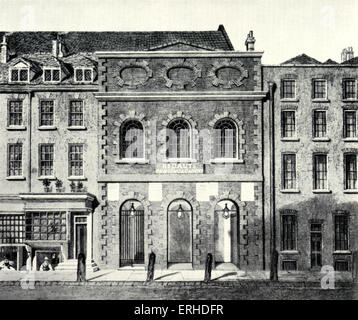 Exterieur des King es Theatre in London, Haymarket.  (Später ersetzt durch Theater seiner Majestät). Könige Stockfoto