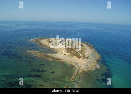 Luftaufnahme der Insel in Sizilien Stockfoto