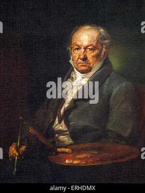 Goyas Porträt von Vicente Lopez (1772-1850). Francisco José de Goya y Lucientes: spanischer Maler, 1746-1828.  Malerei vom Stockfoto