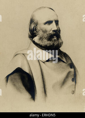 Giuseppe Garibaldi - Patriot, Soldat und der Vater des italienischen Nationalismus, 1807-1882. Verdi. Risorgemento. Italien. Anfang des 20 Stockfoto