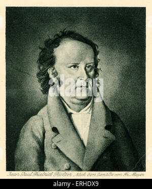 Jean Paul (oder Johann Paul) Friedrich Richter, deutscher Dichter, deren Werke, Mahler, Schumann & anderer Komponisten (1763-1825 inspiriert). Stockfoto