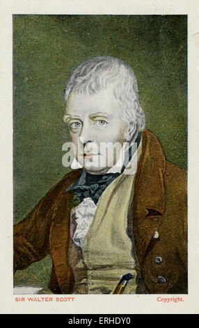Sir Walter Scott, Portrait.  Englischer Schriftsteller und Dichter 1771-1832 Stockfoto