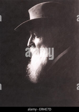 Auguste Rodin, Portrait mit Hut. Französischer Bildhauer, 12. November 1840 - 17. November 1917 Stockfoto