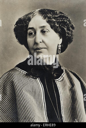 George Sand, Portrait. Französischer Schriftsteller, 1804-1876.  Beziehung zu Chopin. Stockfoto