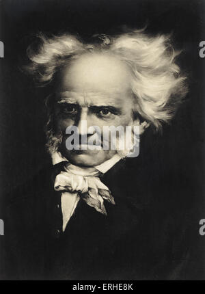 Arthur Schopenhauer, Porträt - deutscher Philosoph, 22. Februar 1788 - 21. September 1860 - Wagner wurde beeinflusst durch seine Stockfoto