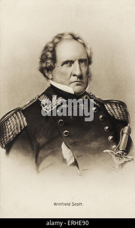 Winfield Scott, Porträt in Uniform. Amerikanische allgemeine und einflussreichsten Heerführer, 13. Juni 1786 - 29. Mai 1866 Stockfoto