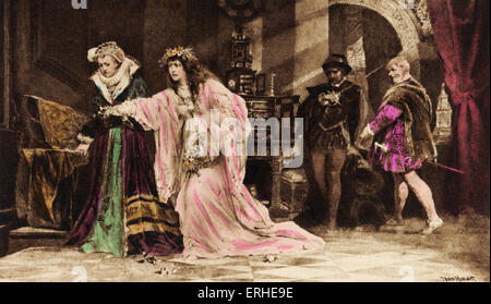 Ophelia in Shakespeares "Hamlet" - Gemälde von Hans Makart, österreichischer Maler. Englischer Dramatiker, 1564-1616 Stockfoto