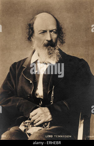 Alfred Lord Tennyson - englische Dichter-Laureatus.  Autor von die Lady von Shallott, 1809-1892 Stockfoto