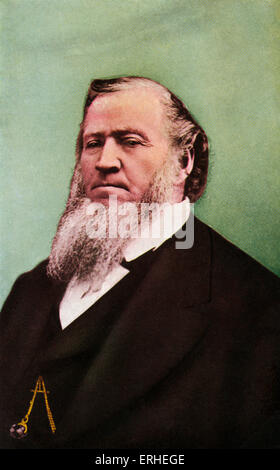 Brigham Young - uns Mormone-Führer und Gründer von Salt Lake City in Utah. 1801-1877 Stockfoto