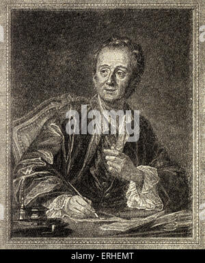 Denis Diderot - französischen Aufklärung Schriftsteller und Philosoph und Herausgeber der berühmte Enzyklopädie (Encyclopédie). Stockfoto